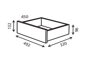 Šuplík 450 Nymfea alba Rim-Veneziano 2D 1,2 m