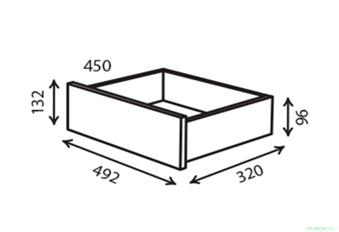 Šuplík 450 Nymfea alba Rim-Veneziano 2D 1,2 m