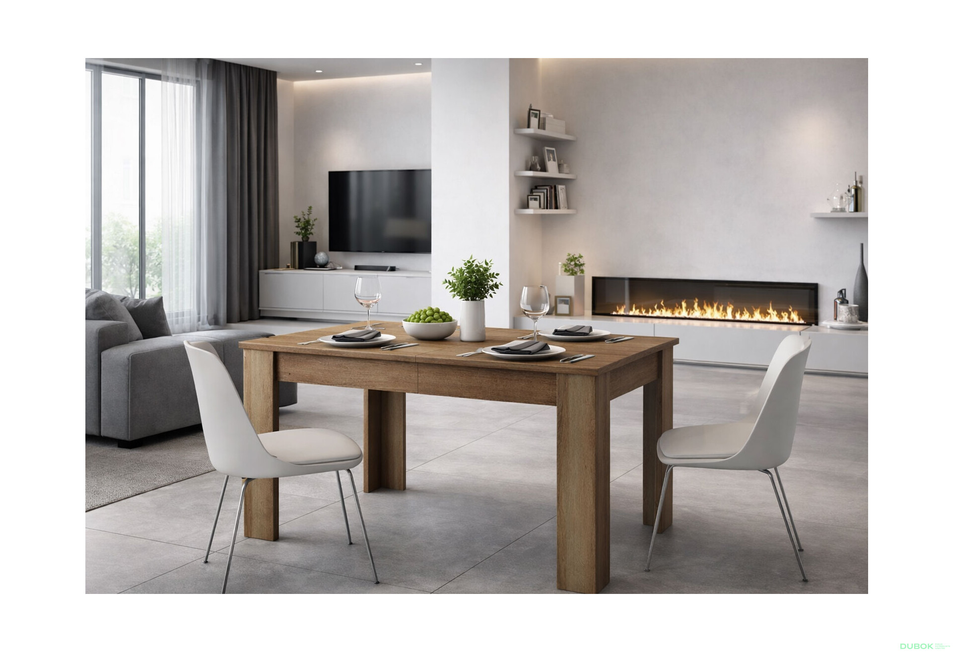 Fotografie 2 - Stůl L140 Sky dub riviéra