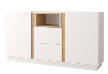 Komoda 180 Grey bílá, artisan / bílá Idczak meble