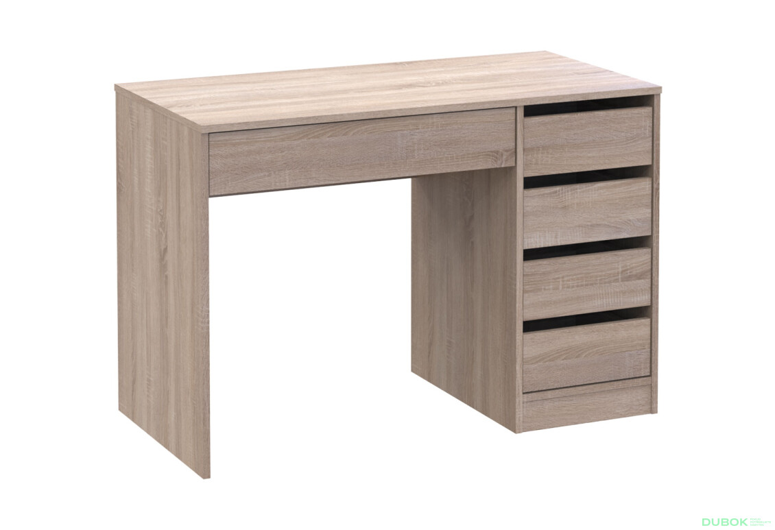 Fotografie 4 - Psací stůl s pravou montáží Profi 110 cm dub sonoma