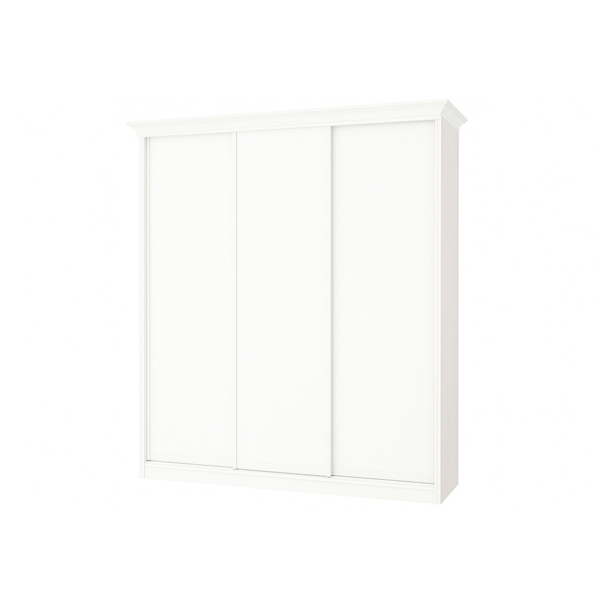 

Skříň Rim-Veneziano 3D 2,3 m bílá s římsou, fasádami DTD