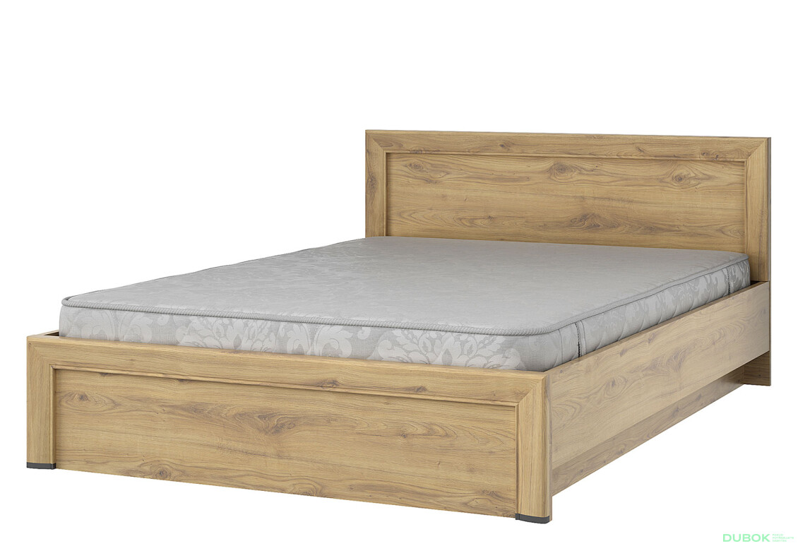 Postel 140x200 s roštem, úložným prostorem Sapori dub navarra