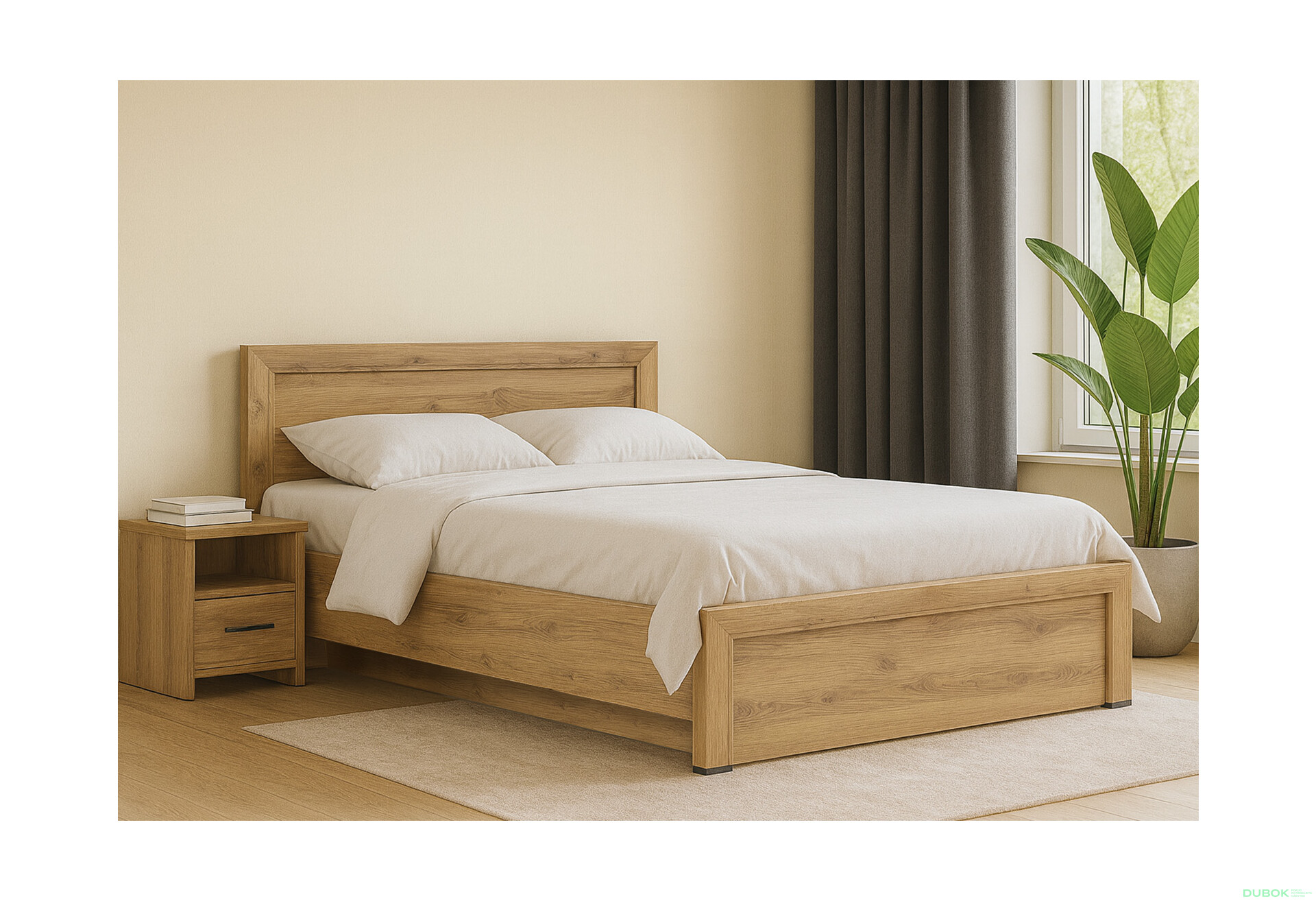 Fotografie 2 - Postel 140x200 s roštem, úložným prostorem Sapori dub navarra