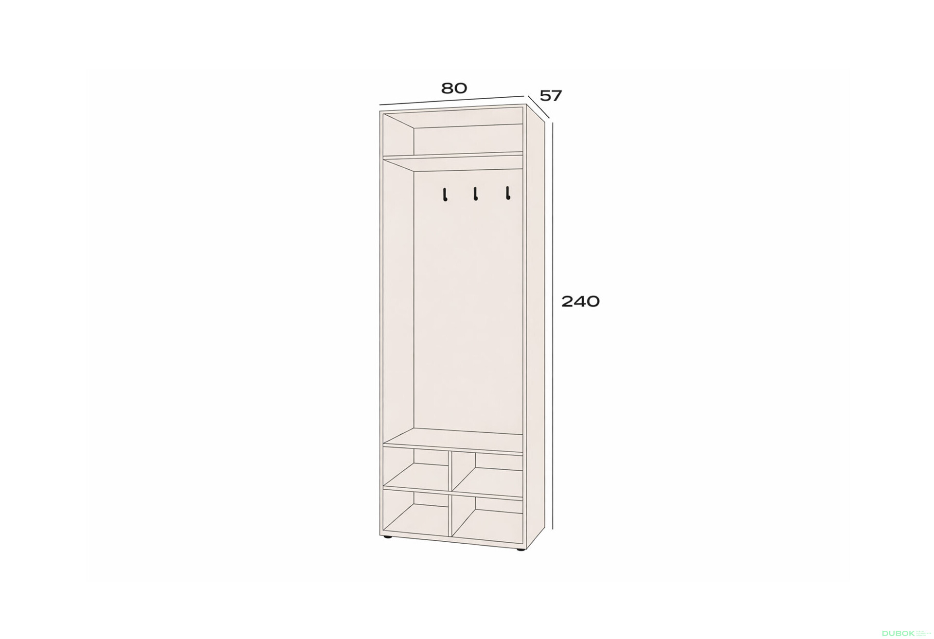 Fotografie 3 - Space Předsíň korpus (v-2400) kašmír