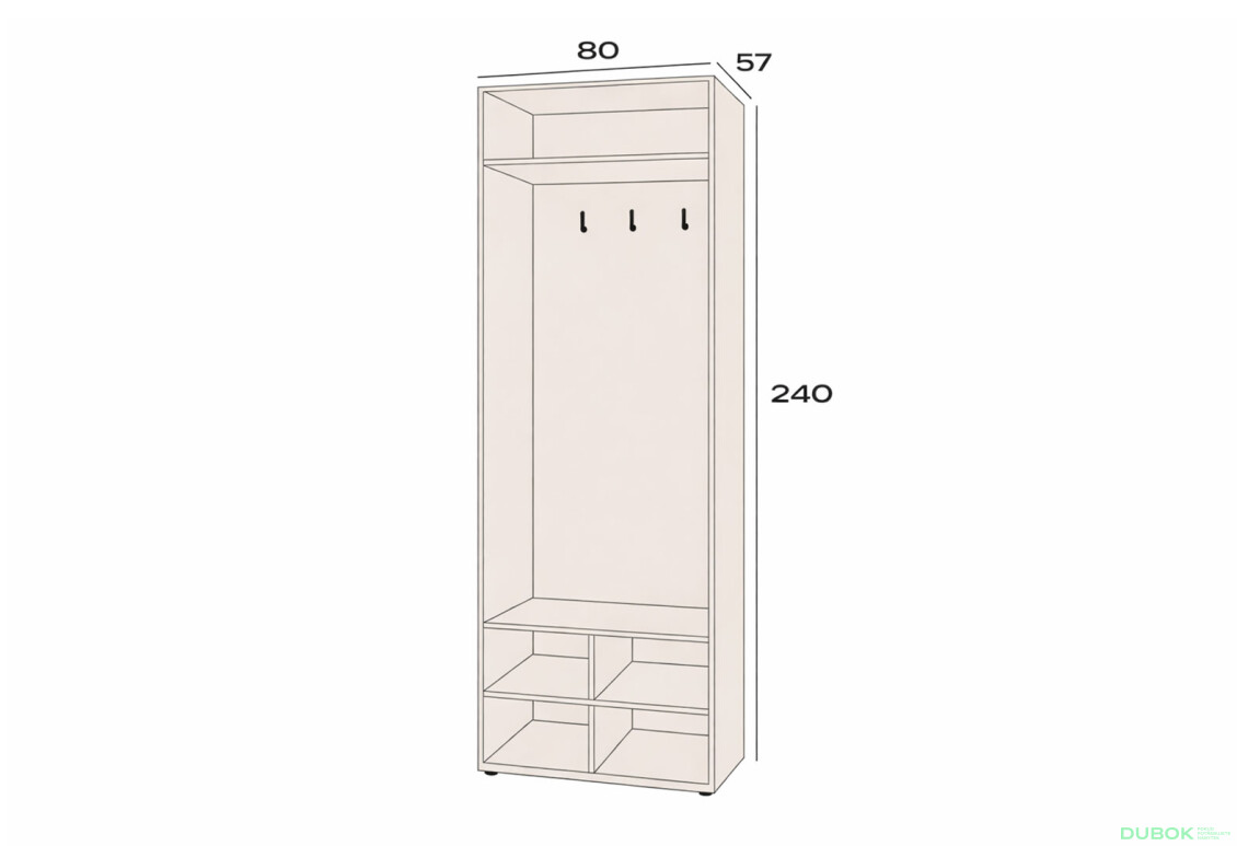 Fotografie 3 - Space Předsíň korpus (v-2400) kašmír