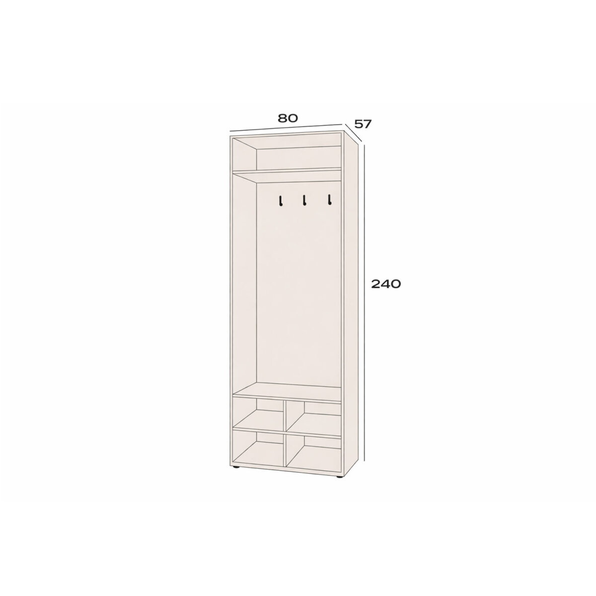Space Předsíň korpus (v-2400) kašmír (obrázek 3)