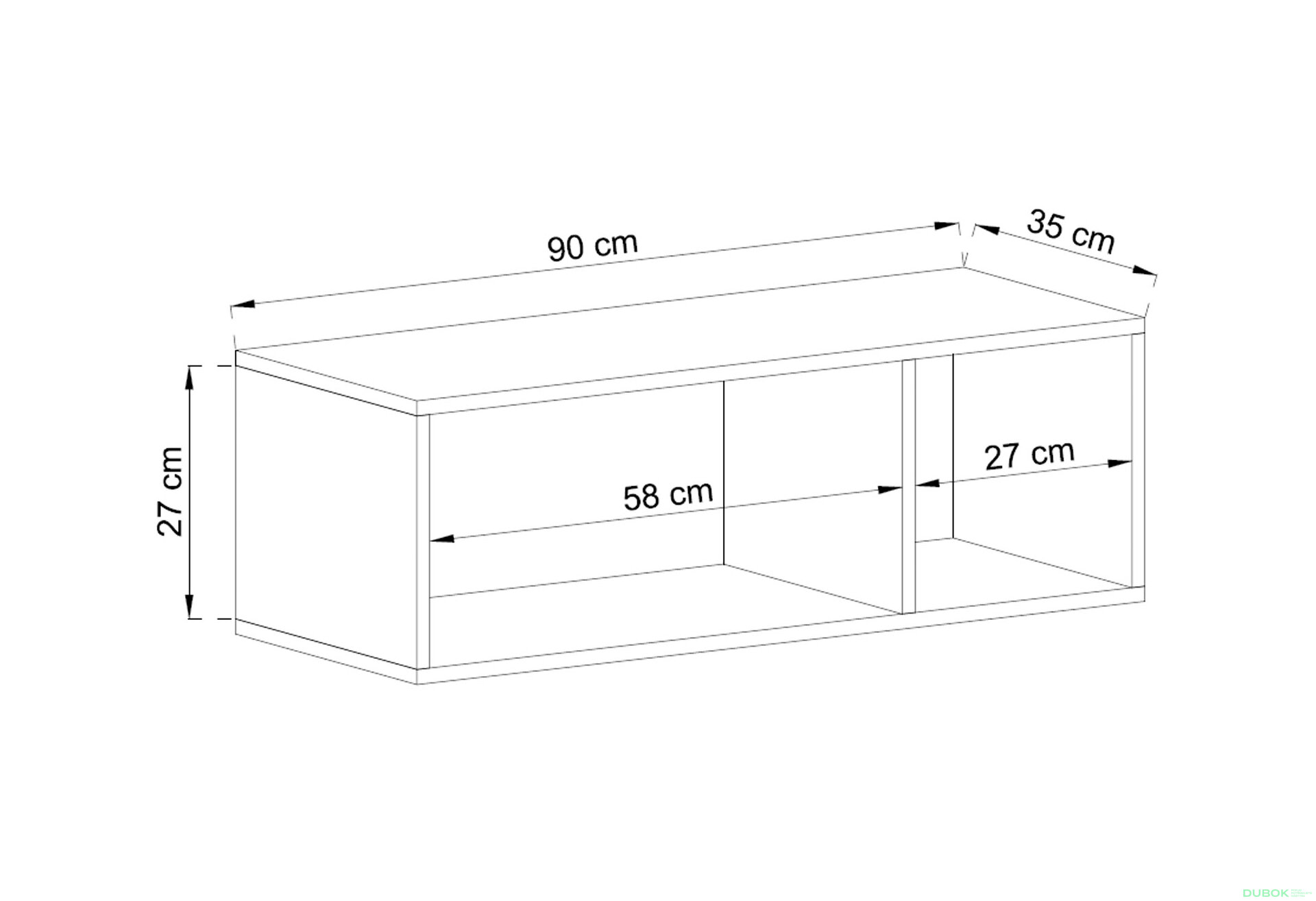 Fotografie 2 - Regál na stěnu ER90 dub artisan Enjoy