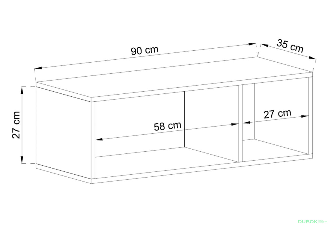 Fotografie 2 - Regál na stěnu ER90 dub artisan Enjoy