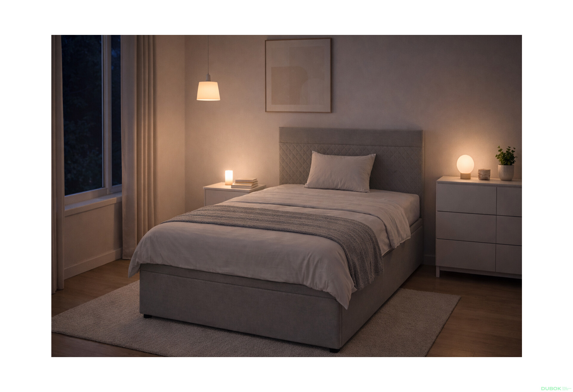 Fotografie 2 - Postel Fro Pik 120x200 s roštem, úložným prostorem Mono 246, šedá