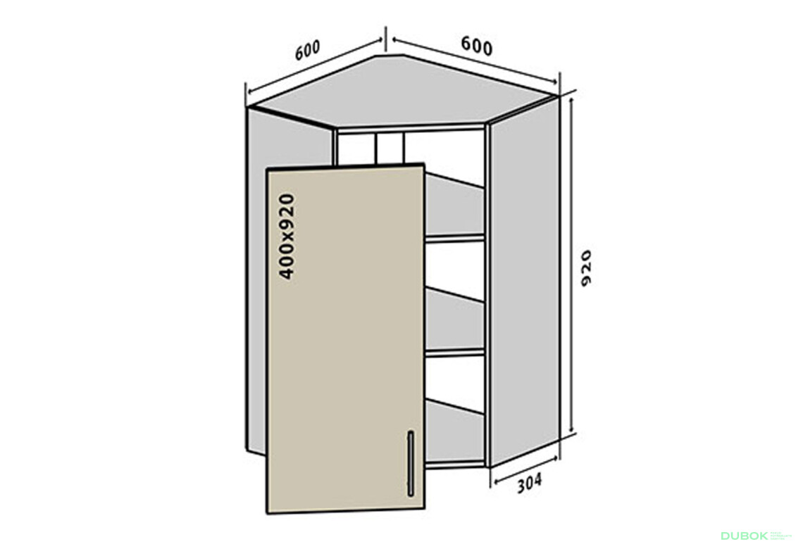 V54 Skříňka 1D 60 Prajm Lux / Prime Luxe