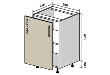 N5 Skříňka 1D 50 Prajm / Prime