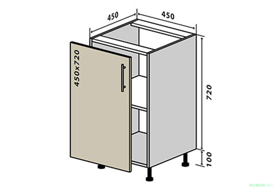 N4 Skříňka 1D 45 Prajm / Prime