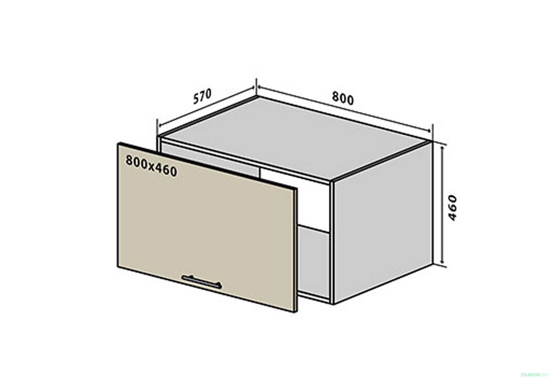 V78 horní skříňka nad digestoř 80 Prajm / Prime - Fotografie 1 Fotografie 1 - V78 horní skříňka nad digestoř 80 Prajm / Prime