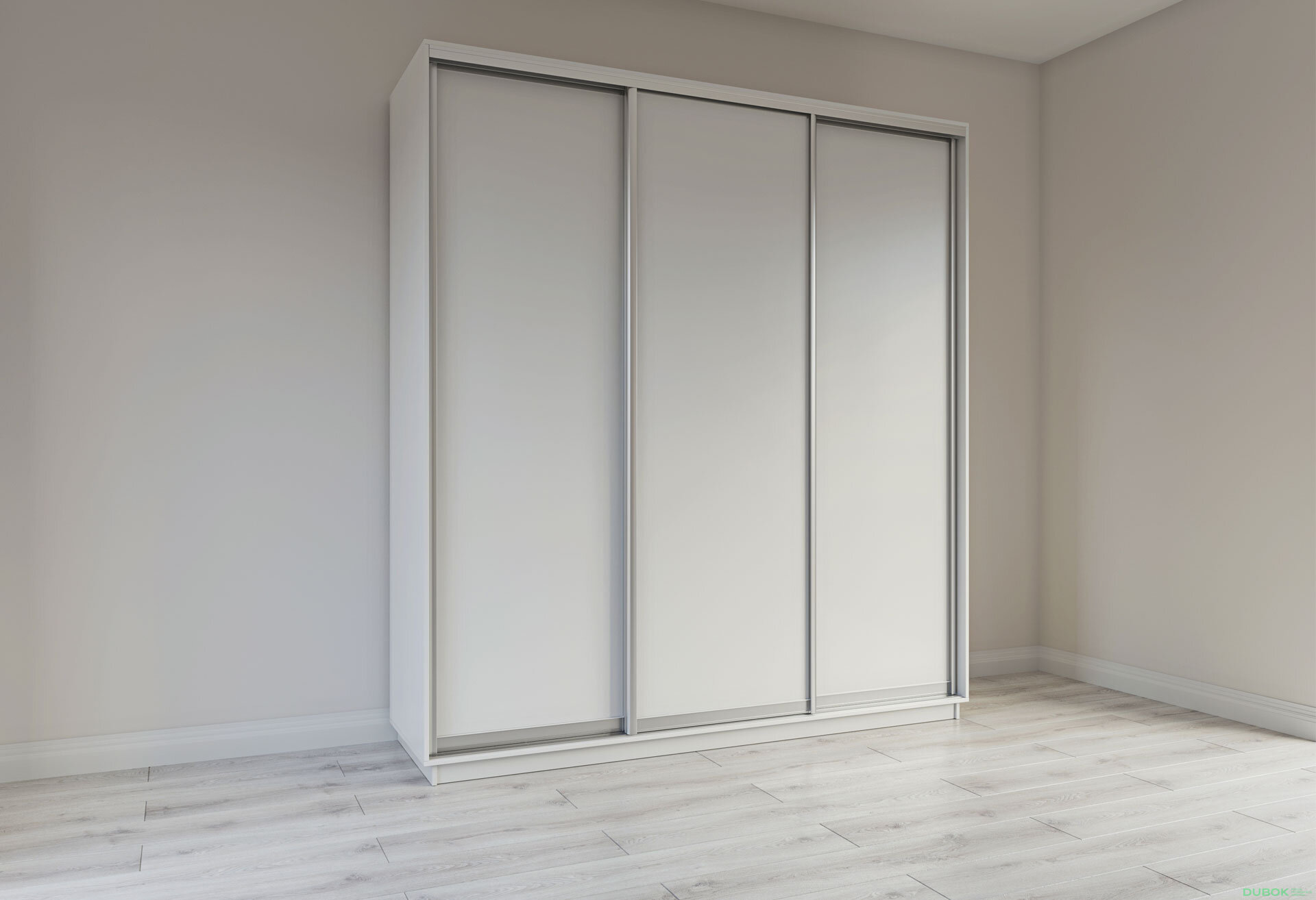 Fotografie 2 - Skříň s posuvnými dveřmi 2200x2500x600 3LTD nymphaea alba, profil stříbrný