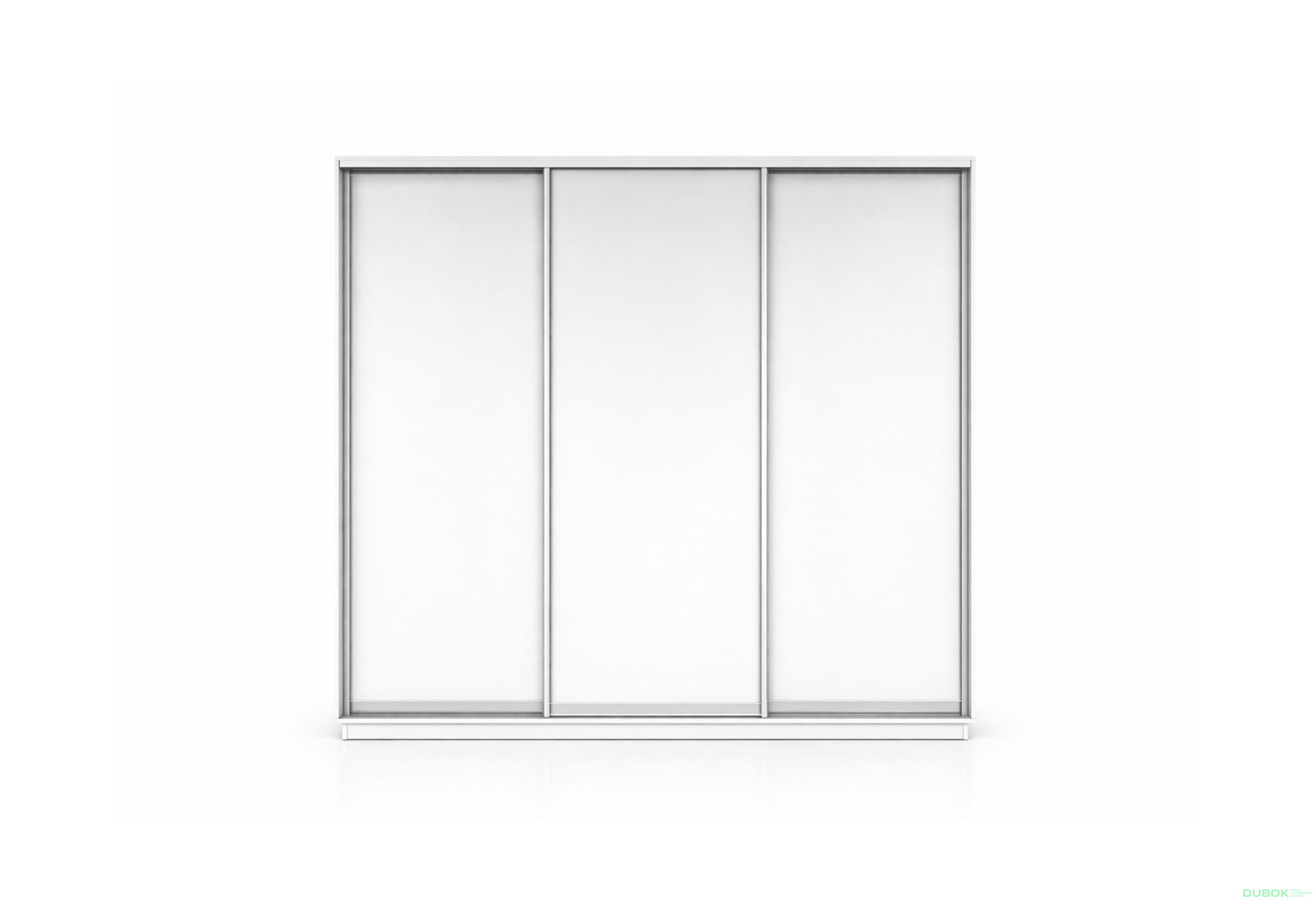 Fotografie 3 - Skříň s posuvnými dveřmi 2200x2500x600 3LTD nymphaea alba, profil stříbrný