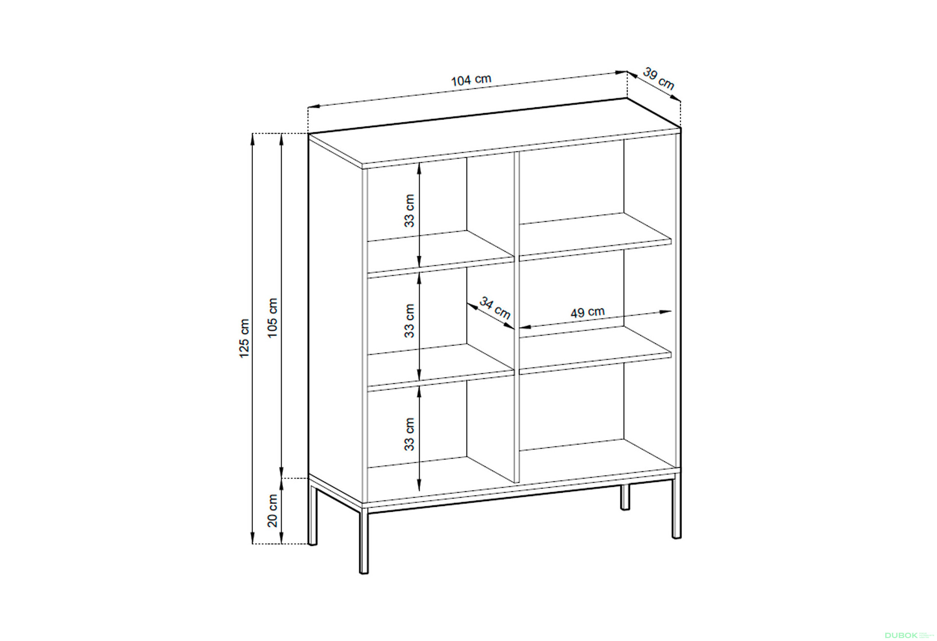 Komoda K104 černá Nova Zlaté nohy / zlatý úchytky - Fotografie 2 Fotografie 2 - Komoda K104 černá Nova Zlaté nohy / zlatý úchytky