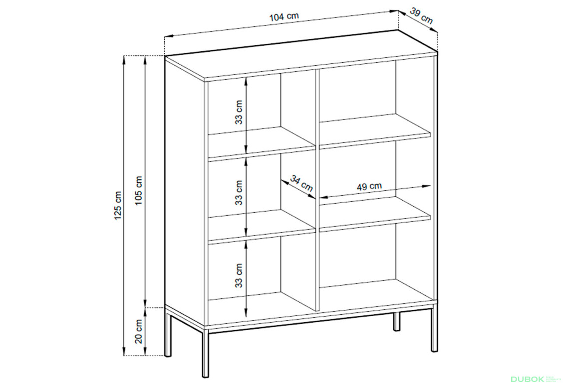 Komoda K104 černá Nova Zlaté nohy / zlatý úchytky - Fotografie 2 Fotografie 2 - Komoda K104 černá Nova Zlaté nohy / zlatý úchytky