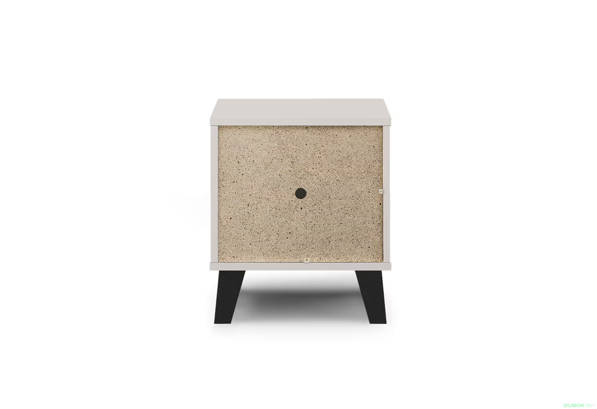 Fotografie 6 - Noční stolek Borg 1s kašmír / dub artisan