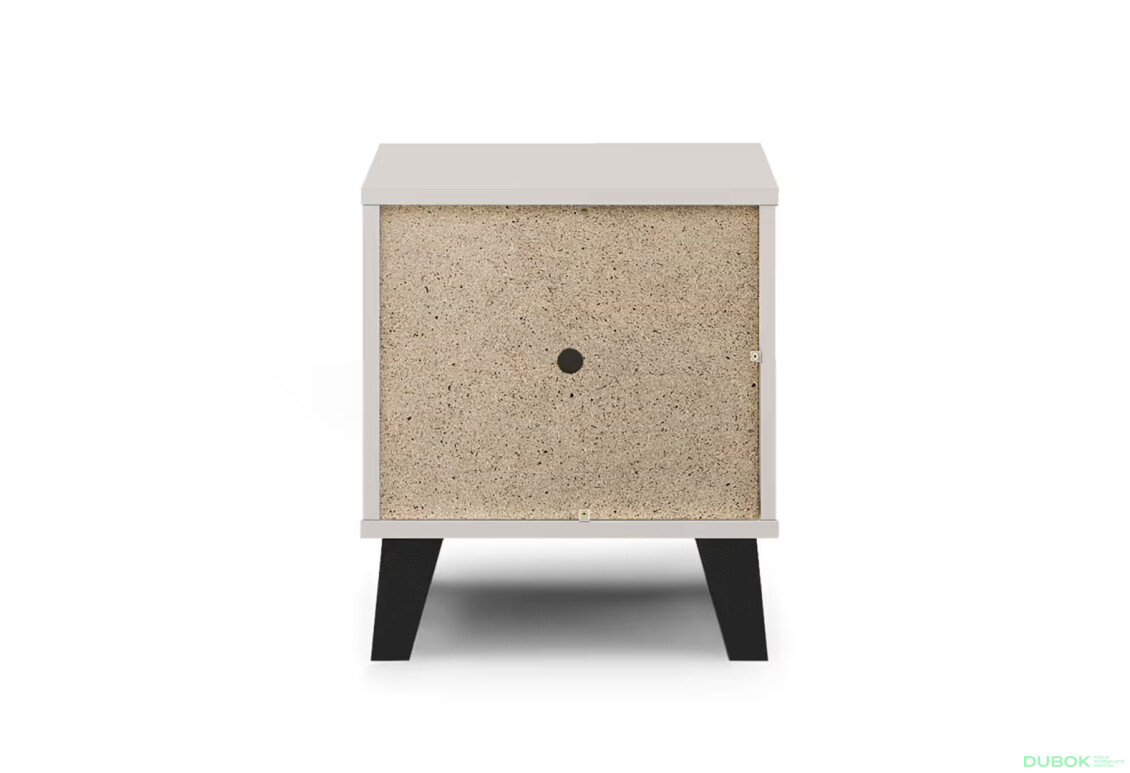 Fotografie 6 - Noční stolek Borg 1s kašmír / dub artisan