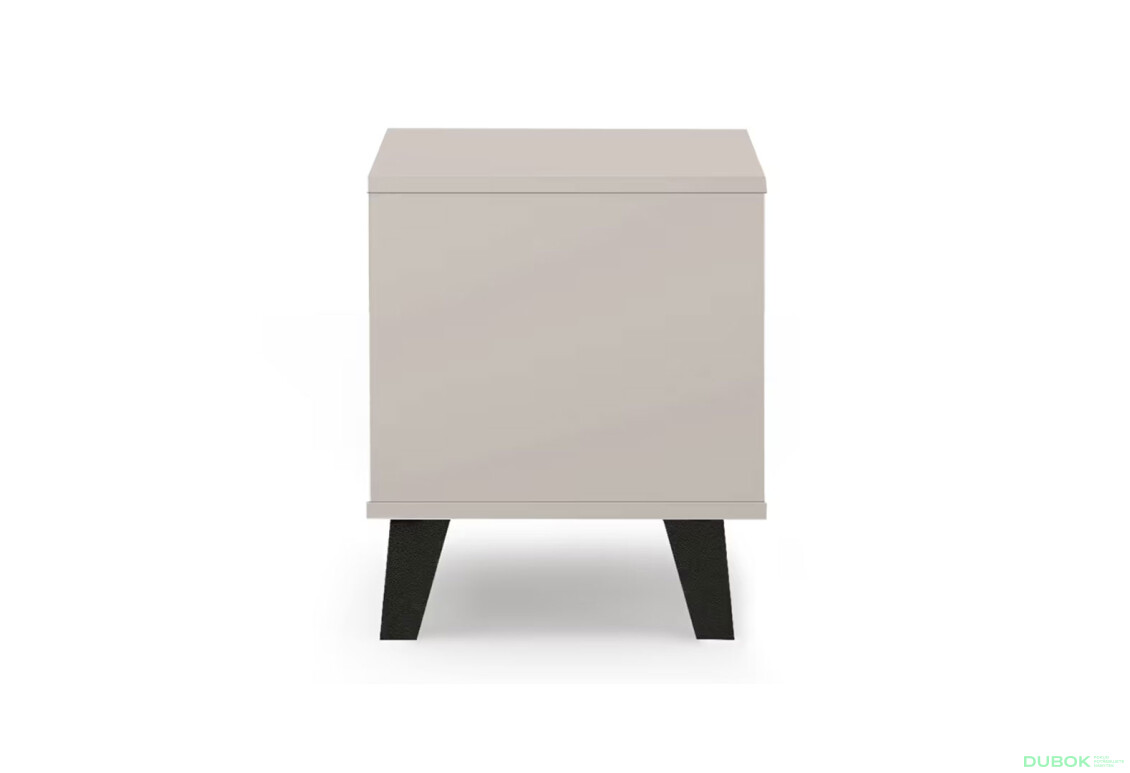 Fotografie 5 - Noční stolek Borg 1s kašmír / dub artisan