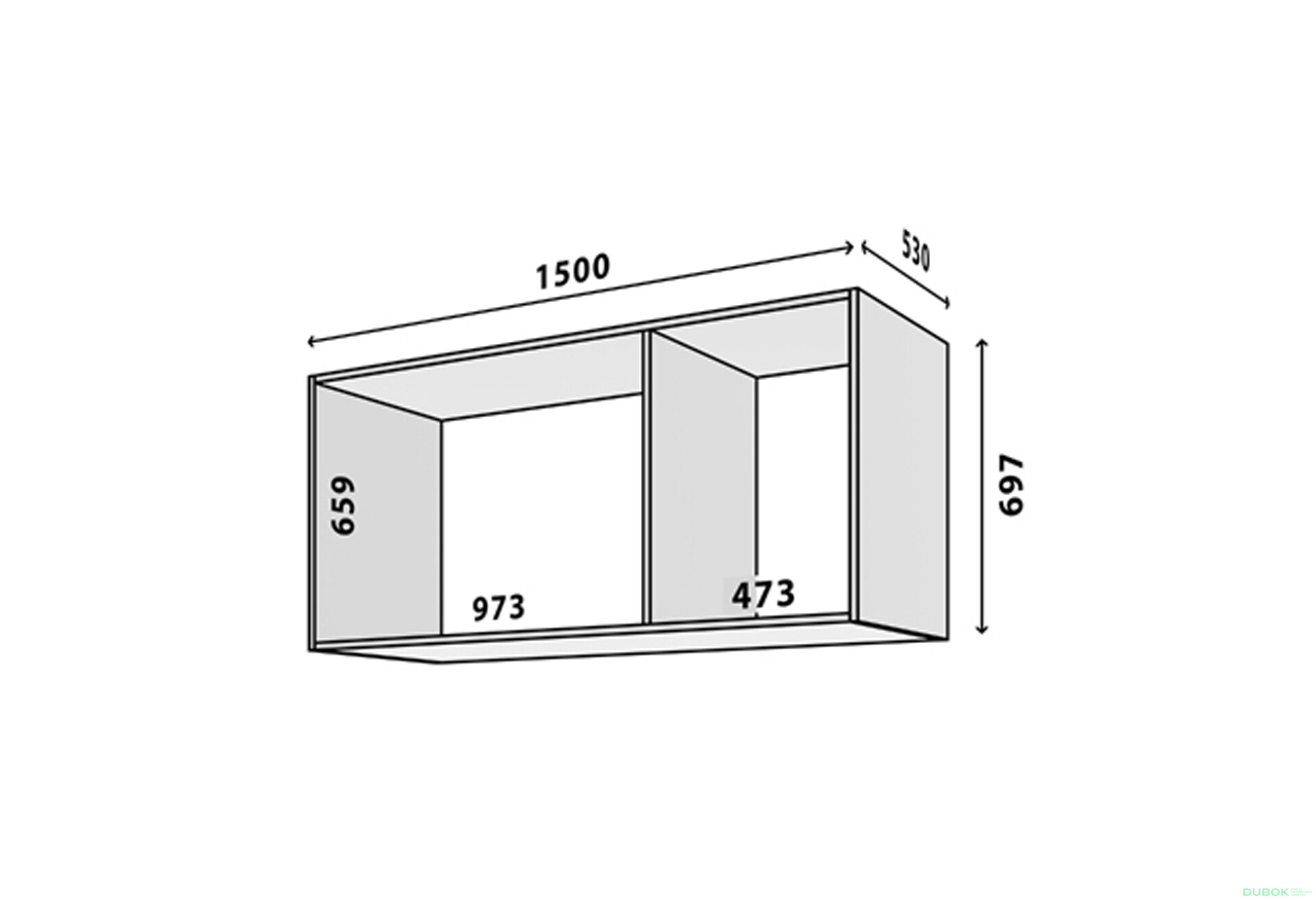 Fotografie 2 - Modul № 32 A-1500x697 DTD 18 mm dub appalache
