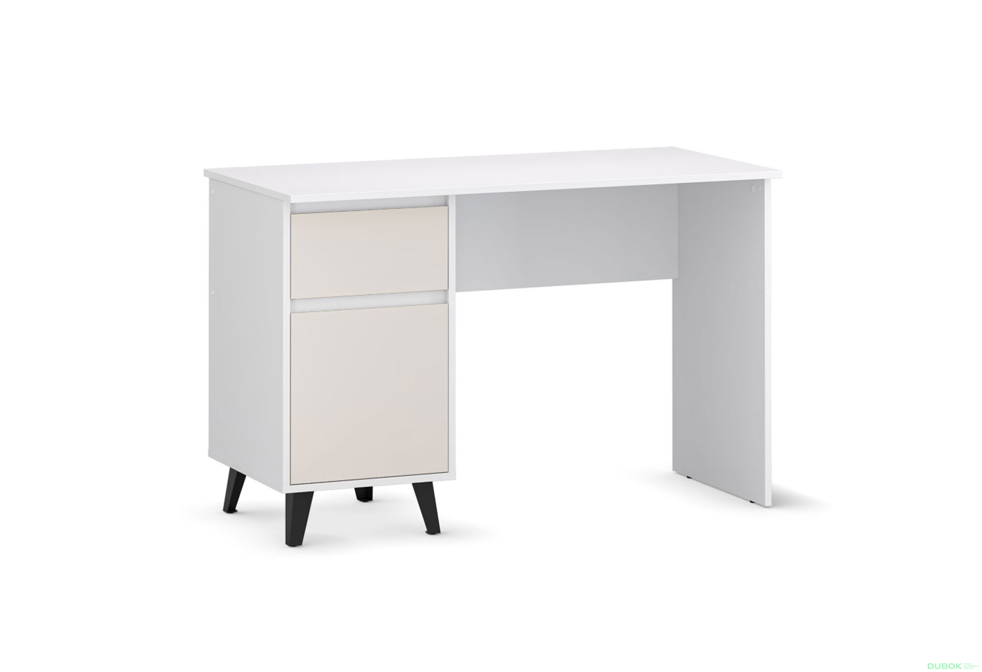 Fotografie 1 - Psací stůl BORG 1d1s/120 bílý / kašmír