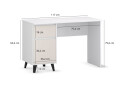 Fotografie 7 - Psací stůl BORG 1d1s/120 bílý / kašmír