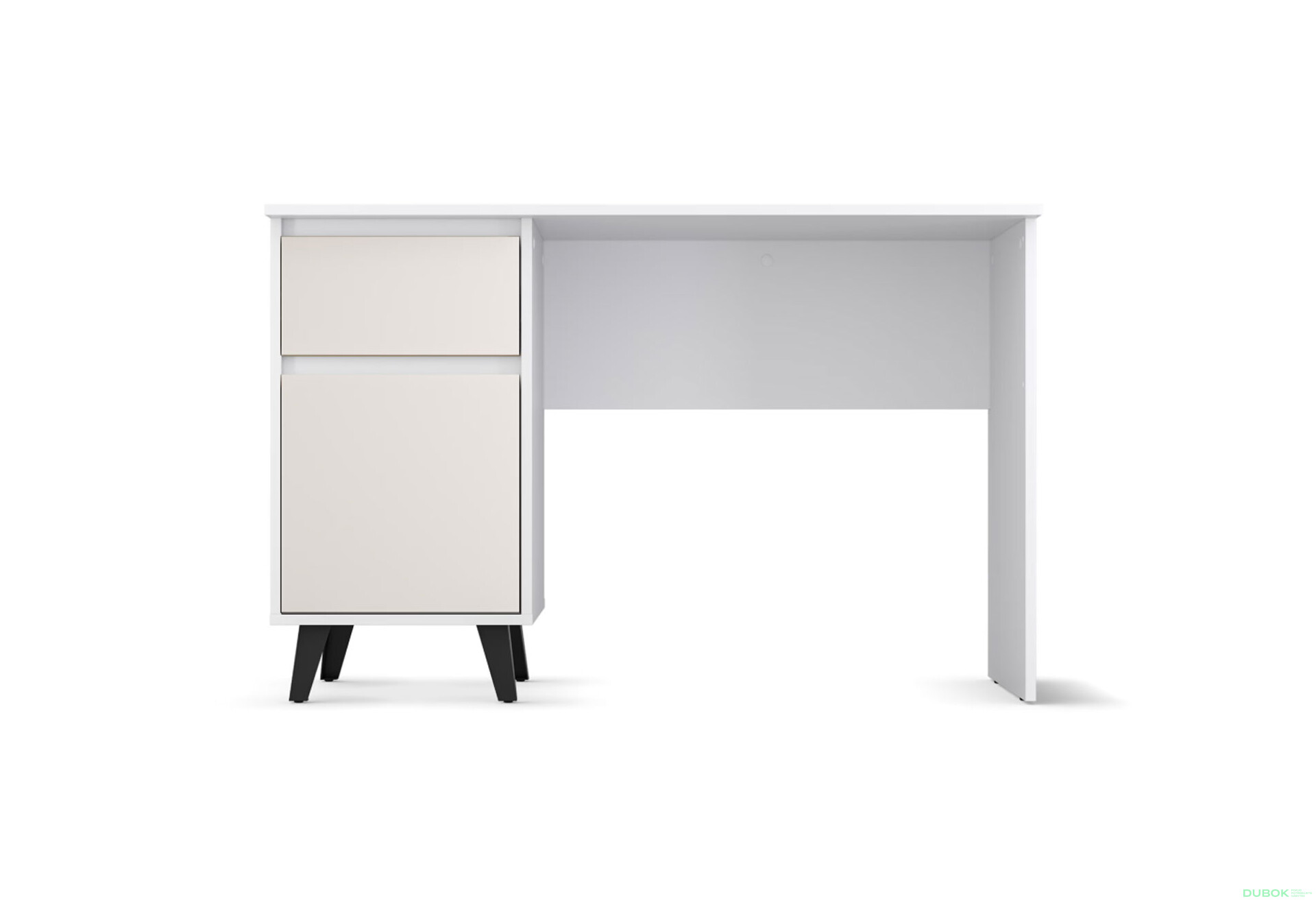 Fotografie 3 - Psací stůl BORG 1d1s/120 bílý / kašmír