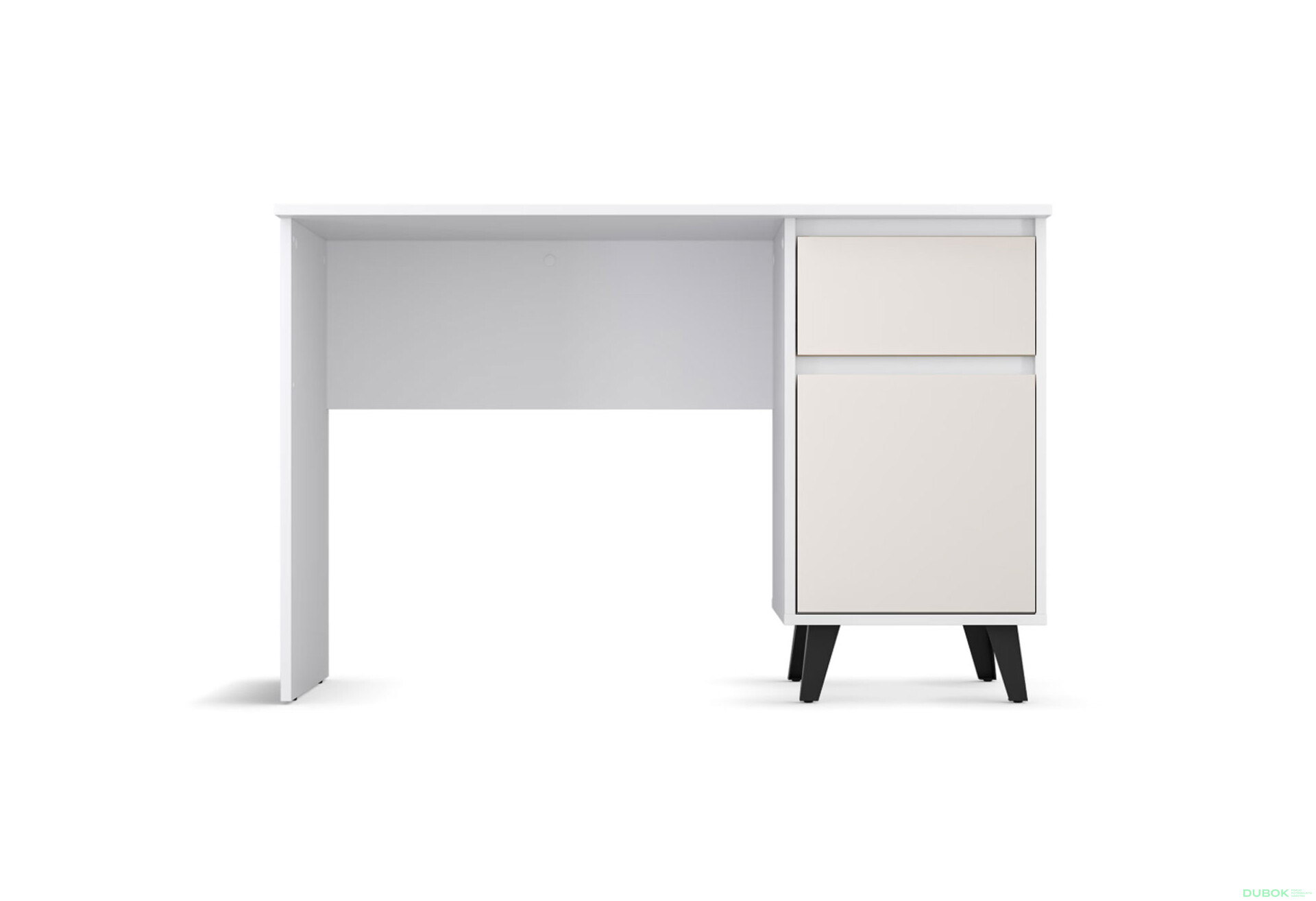 Fotografie 2 - Psací stůl BORG 1d1s/120 bílý / kašmír