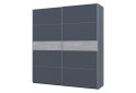 Skříň s posuvnými dveřmi G-Caiser, 2dveřová, DTD, 220 cm, grafit / vložka beton - Fotografie 1 Fotografie 1 - Skříň s posuvnými dveřmi G-Caiser, 2dveřová, DTD, 220 cm, grafit / vložka beton