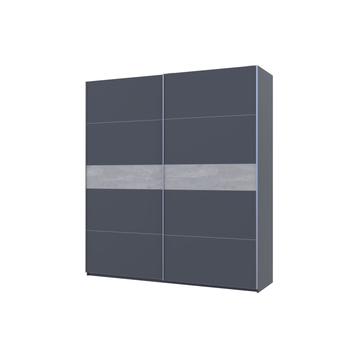 

Skříň s posuvnými dveřmi G-Caiser, 2dveřová, DTD, 220 cm, grafit / vložka beton