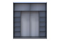 Skříň s posuvnými dveřmi G-Caiser, 2dveřová, DTD, 220 cm, grafit / vložka beton - Fotografie 5 Fotografie 5 - Skříň s posuvnými dveřmi G-Caiser, 2dveřová, DTD, 220 cm, grafit / vložka beton