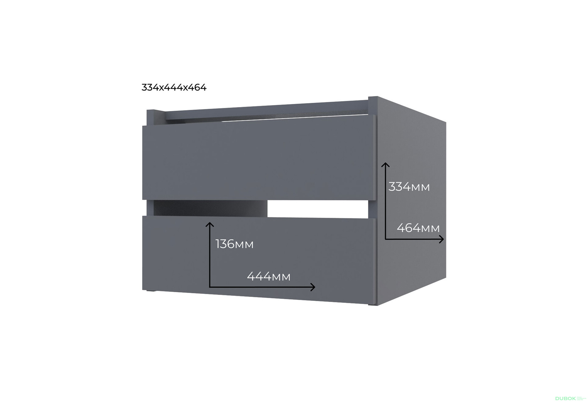 Zásuvka pro skříň Doros Antracit 44,8x42x33,6 G-Caiser - Fotografie 3 Fotografie 3 - Zásuvka pro skříň Doros Antracit 44,8x42x33,6 G-Caiser