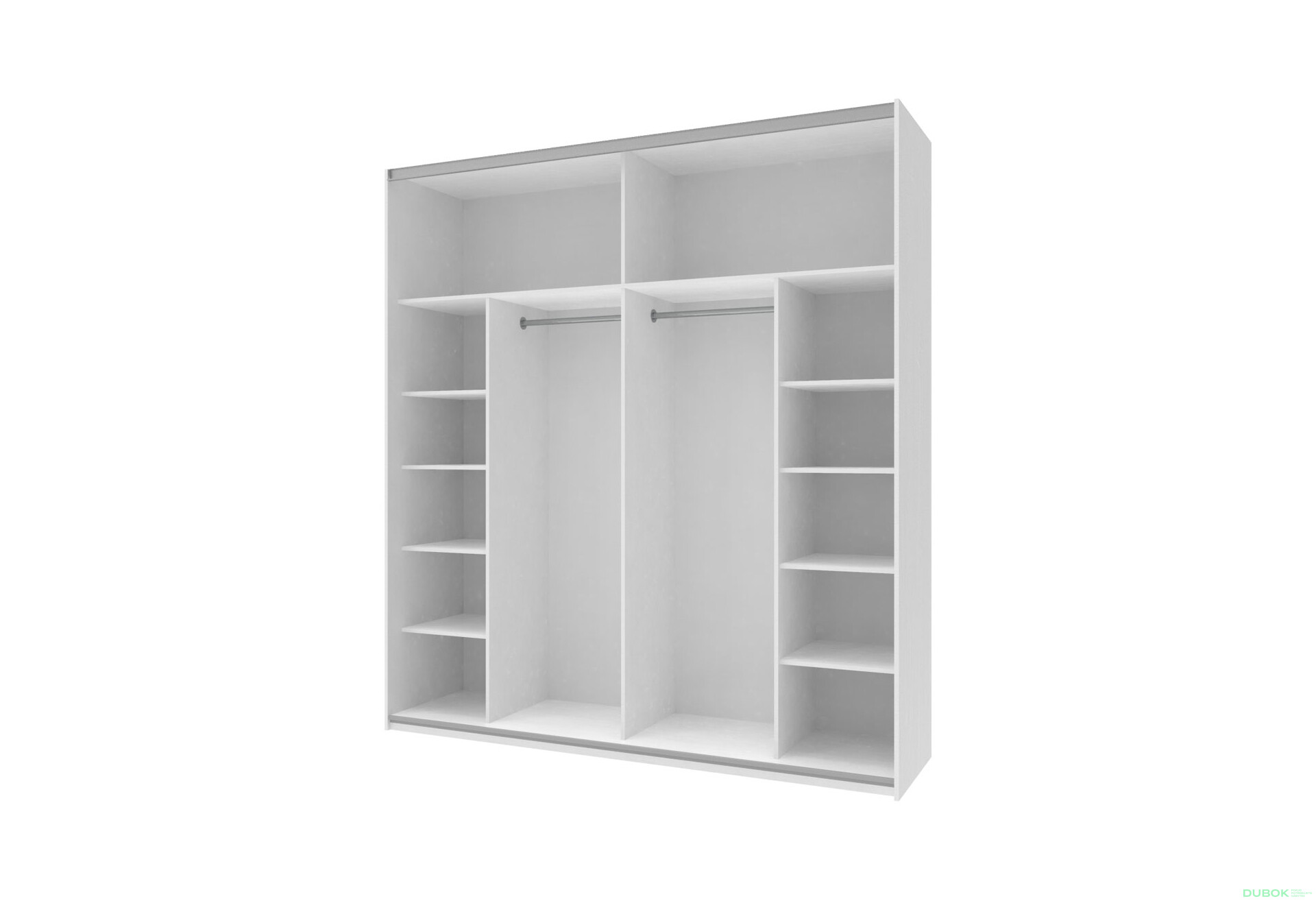 Skříň G-Caiser Doros s 2 dveřmi DTD, 220 cm, bílá - Fotografie 4 Fotografie 4 - Skříň G-Caiser Doros s 2 dveřmi DTD, 220 cm, bílá