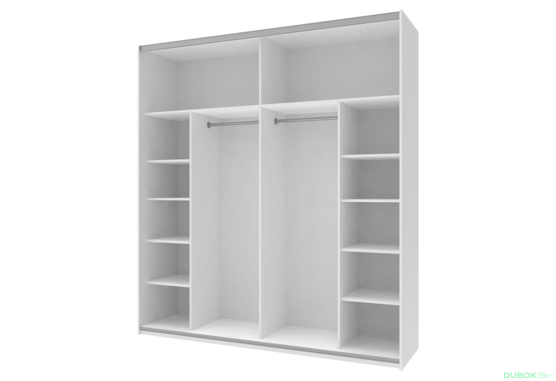 Fotografie 4 - Skříň G-Caiser Doros s 2 dveřmi DTD, 220 cm, bílá