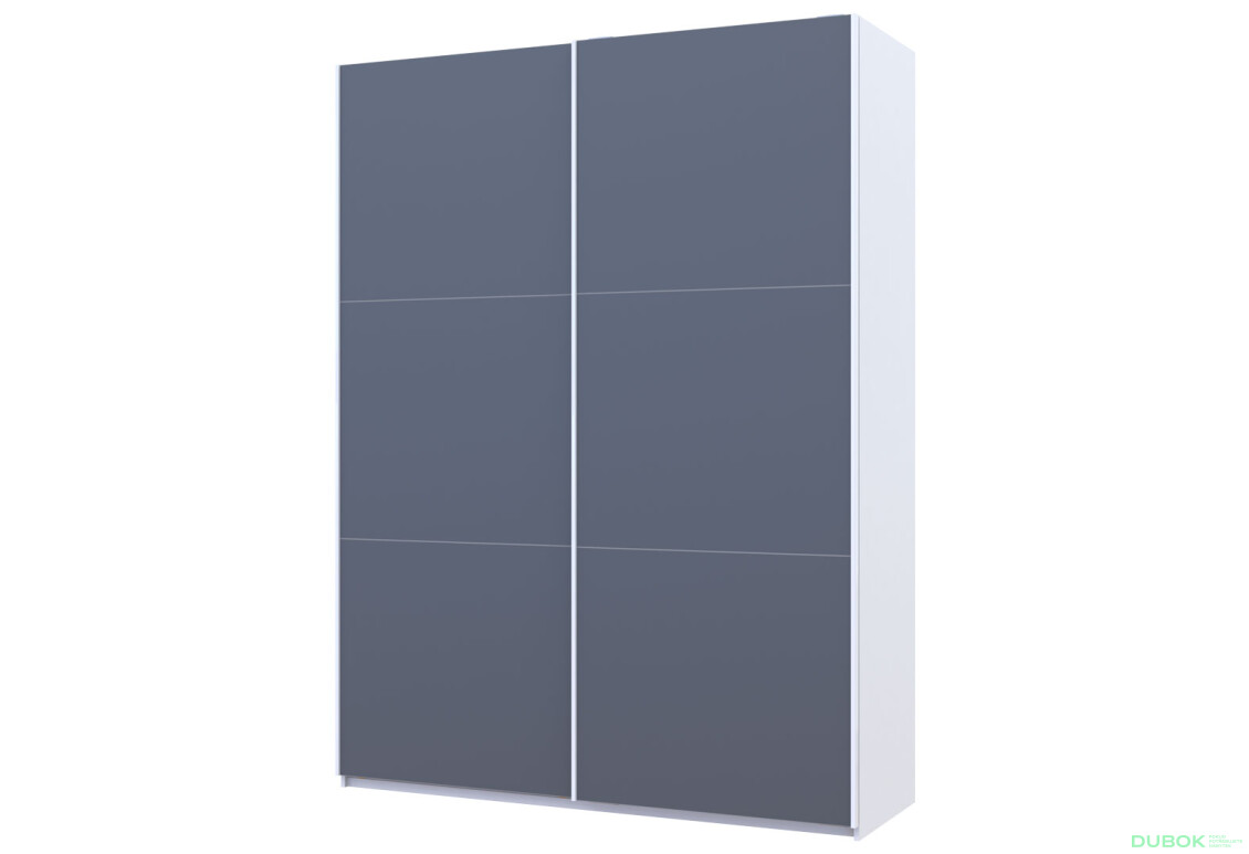 Skříň s posuvnými dveřmi G-Caiser Bílý Grafit 2 DTD / 3 části 160x60x240