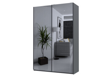 Skříň G-Caiser Doros s 2 zrcadly, 160 cm, grafit