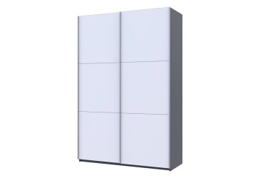Skříň G-Caiser Doros s 2 dveřmi, 160 cm, grafit / bílá