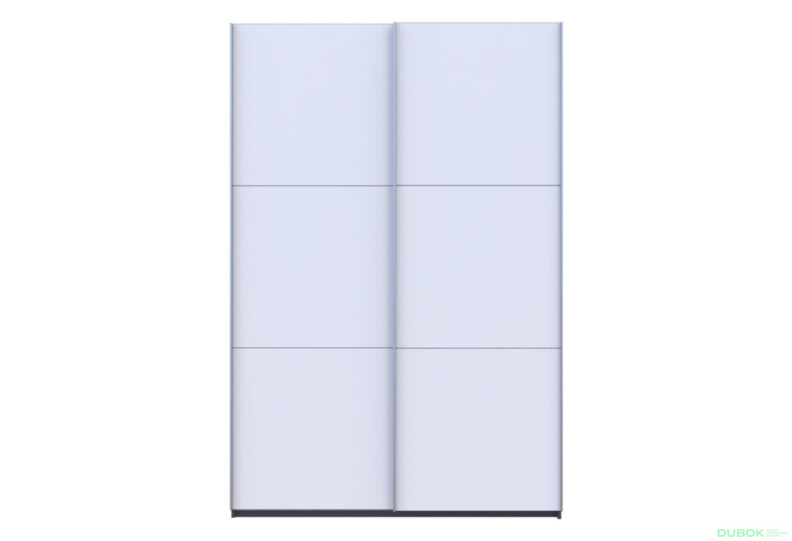 Fotografie 2 - Skříň G-Caiser Doros s 2 dveřmi, 160 cm, grafit / bílá
