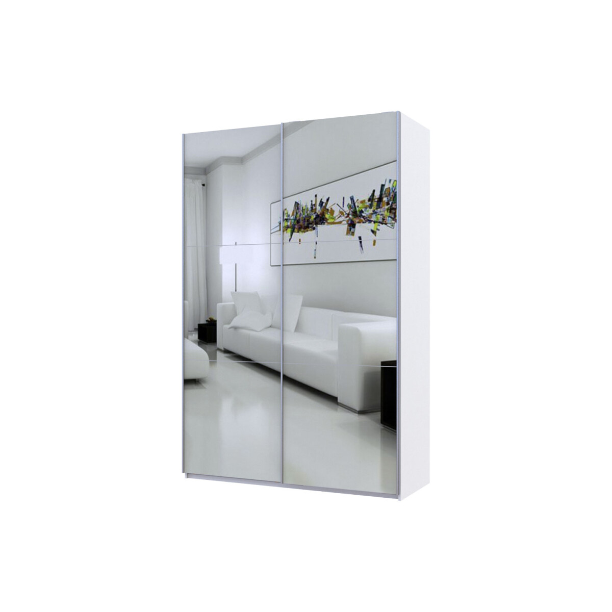 

Skříň G-Caiser Doros s 2 zrcadly, 160 cm, bílá