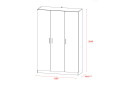 Skříň Promo s 3 dveřmi 135 cm, šedá - Fotografie 8 Fotografie 8 - Skříň Promo s 3 dveřmi 135 cm, šedá