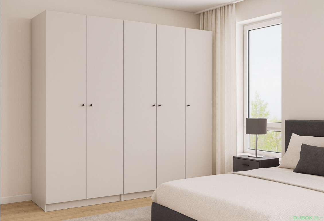Fotografie 2 - Skříň Promo se 5 dveřmi 225 cm Kašmír