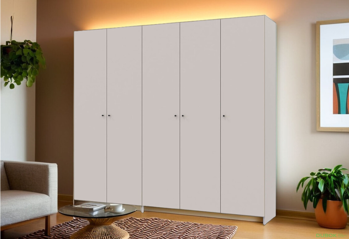Fotografie 2 - Skříň Promo se 5 dveřmi 225 cm Kašmír