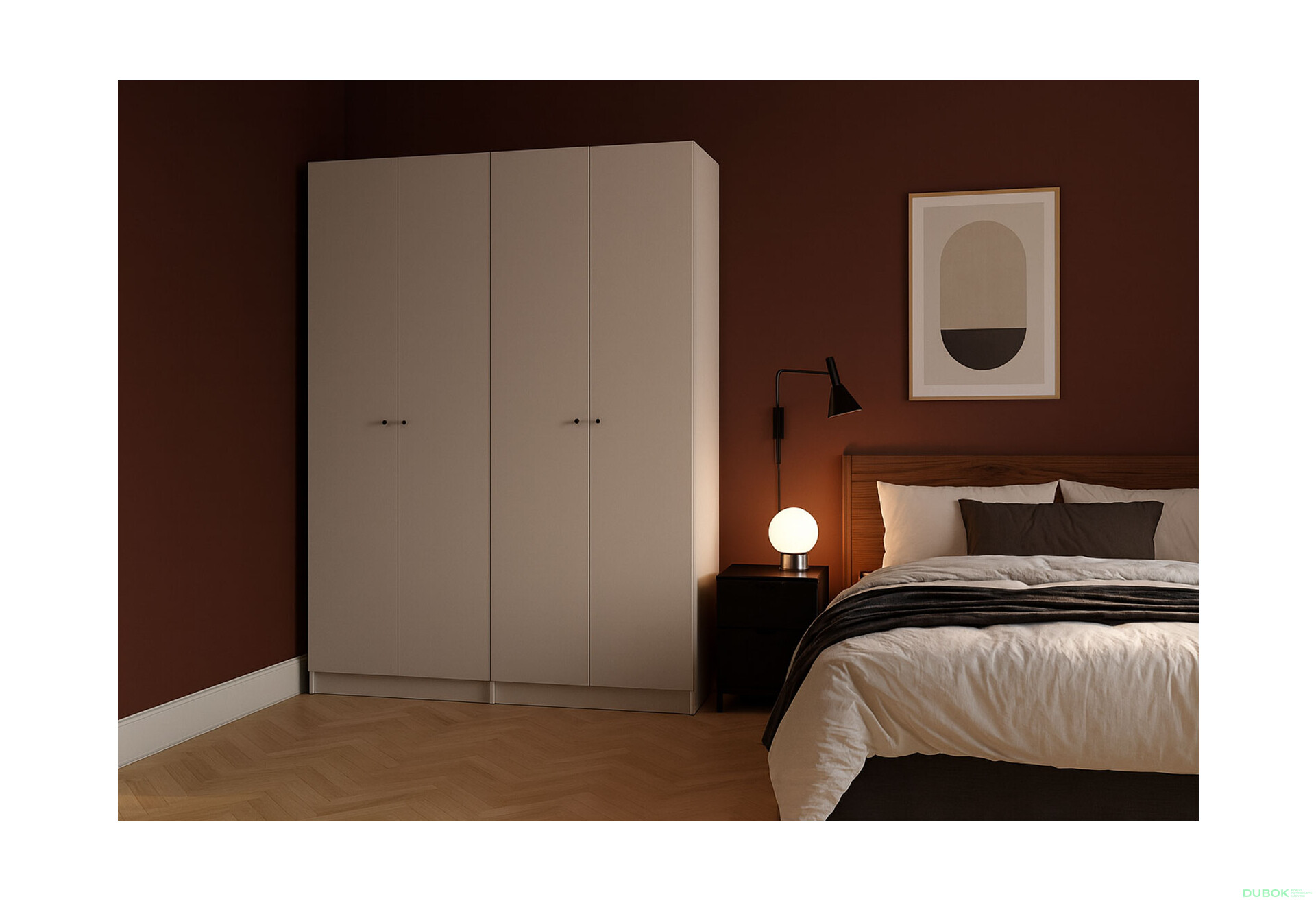 Fotografie 3 - Skříň Promo se 4 dveřmi 180 cm Kašmír