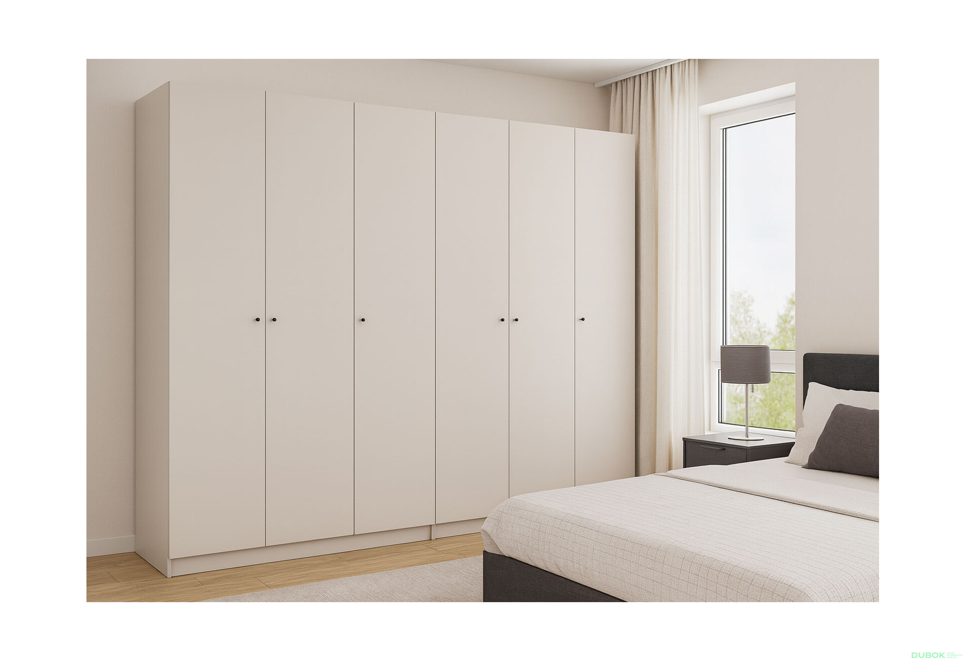 Fotografie 2 - Skříň Promo se 6 dveřmi 270 cm Kašmír
