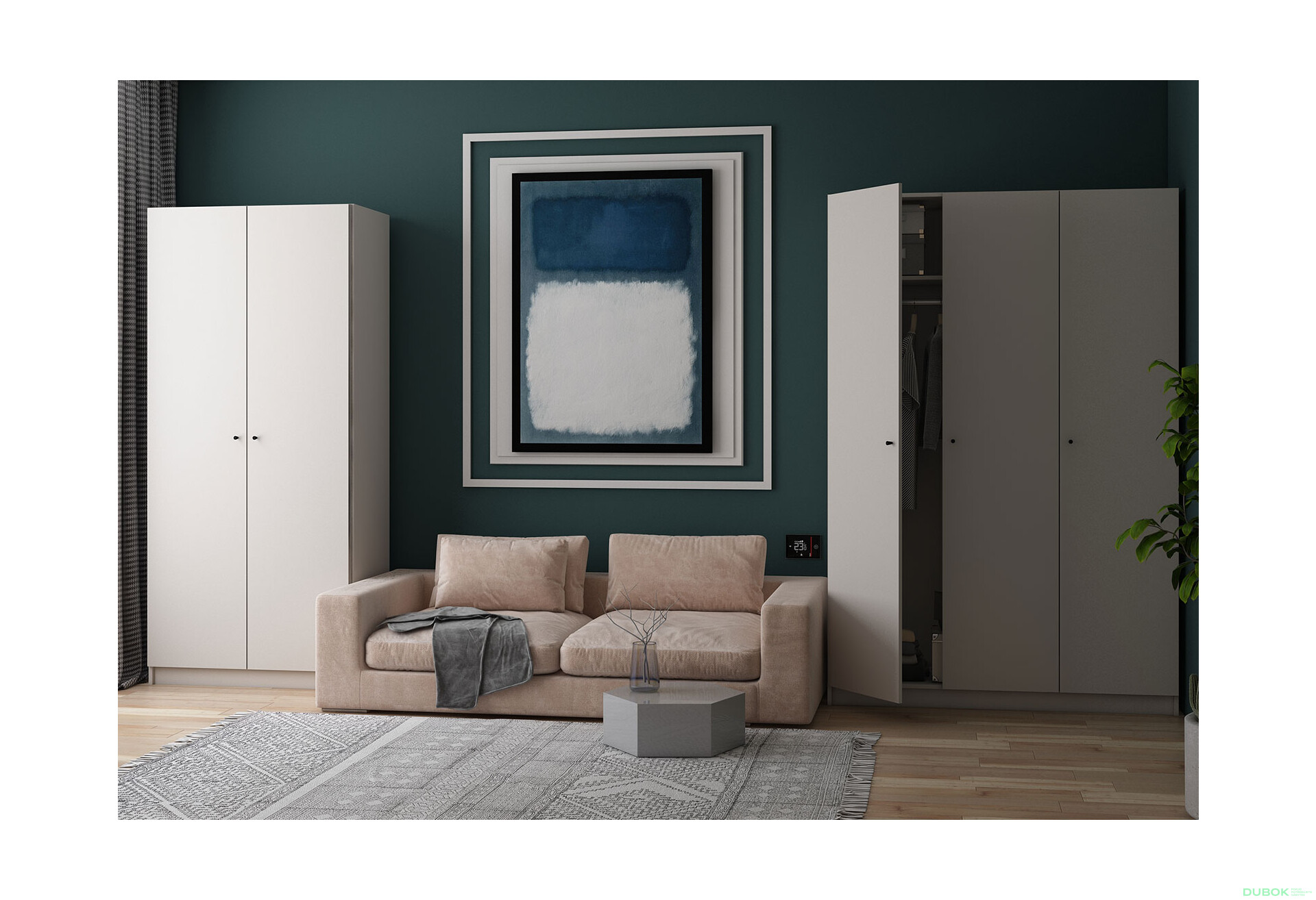 Fotografie 2 - Skříň Promo s policemi 2 DTD 90x48x204 Kašmír