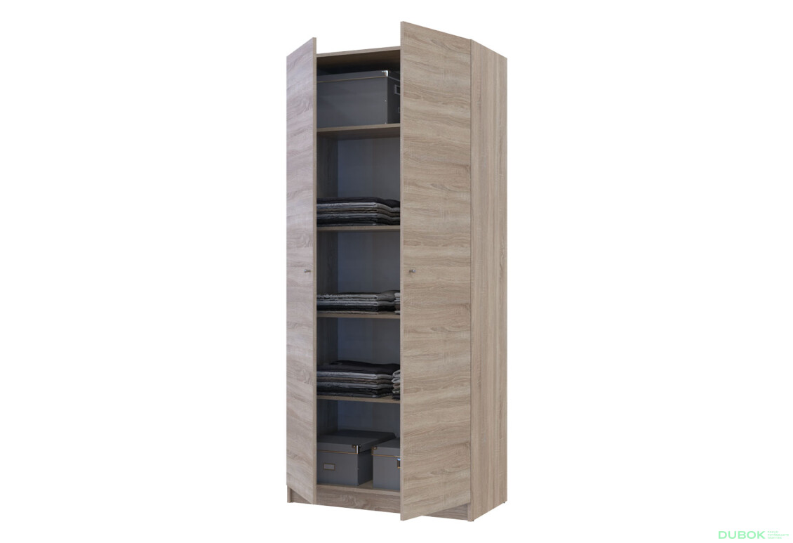Fotografie 5 - Skříň Promo s policemi 2 DTD 90x48x204 Dub sonoma