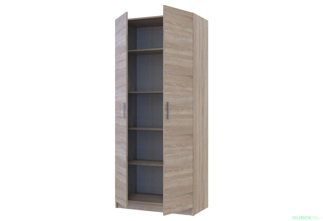 Fotografie 4 - Skříň Promo s policemi 2 DTD 90x48x204 Dub sonoma