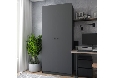 Fotografie Skříň na šaty s policemi 2 DTD 90x48x204 Grafit / Grafit
